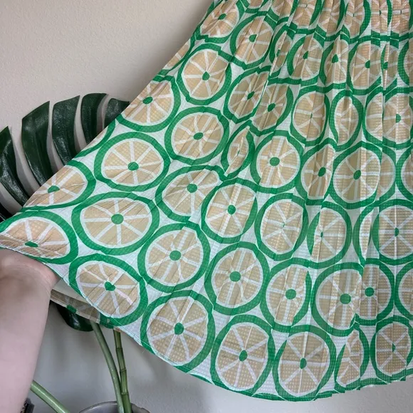 ModCloth Lime Print Midi Skirt